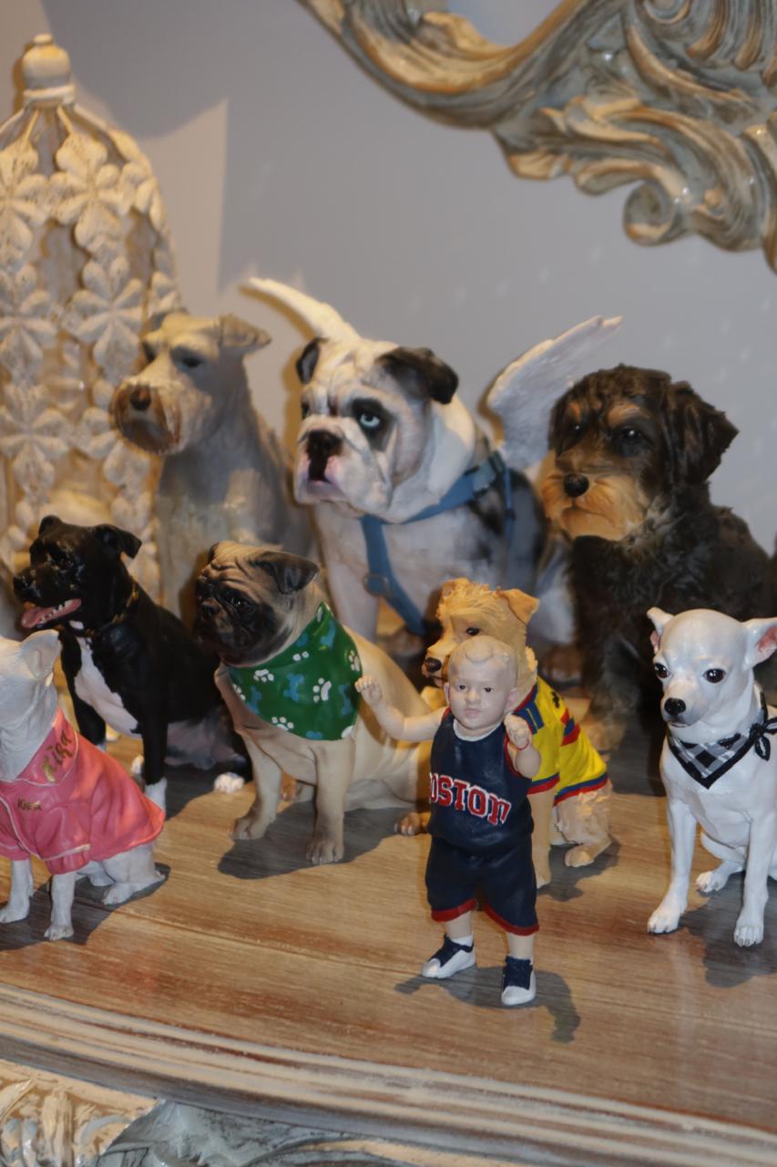 Colección de esculturas personalizadas de mascotas